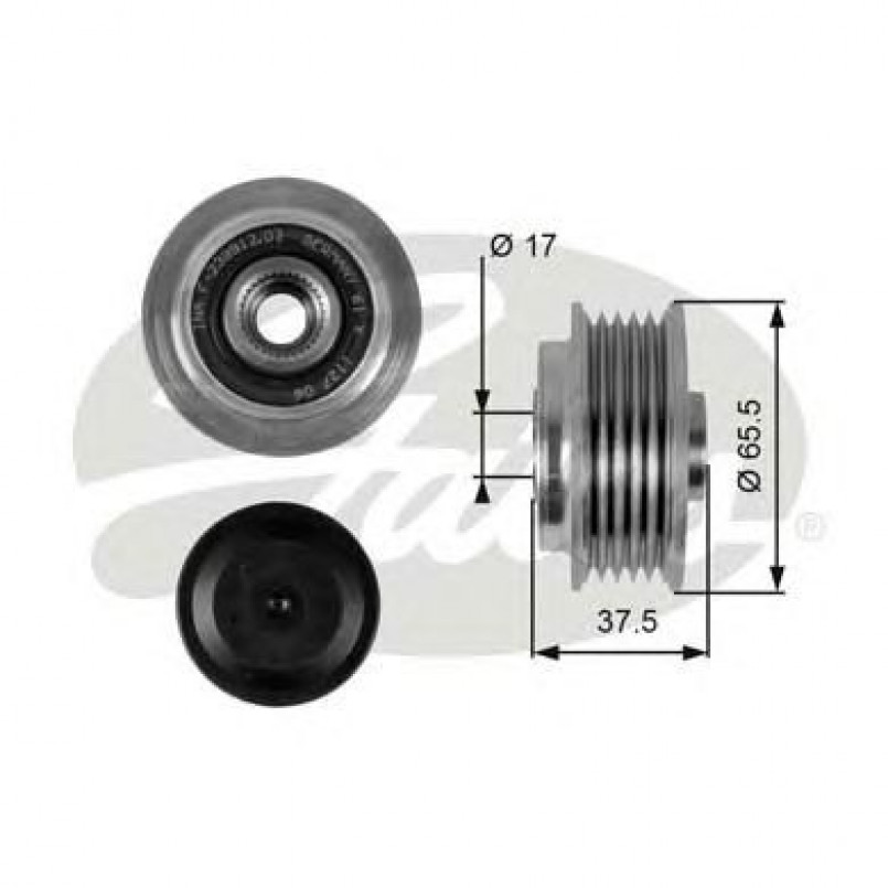 OAP7091 (7789-10049)  Шків генератора GATES OVERRUNNING PULLEY