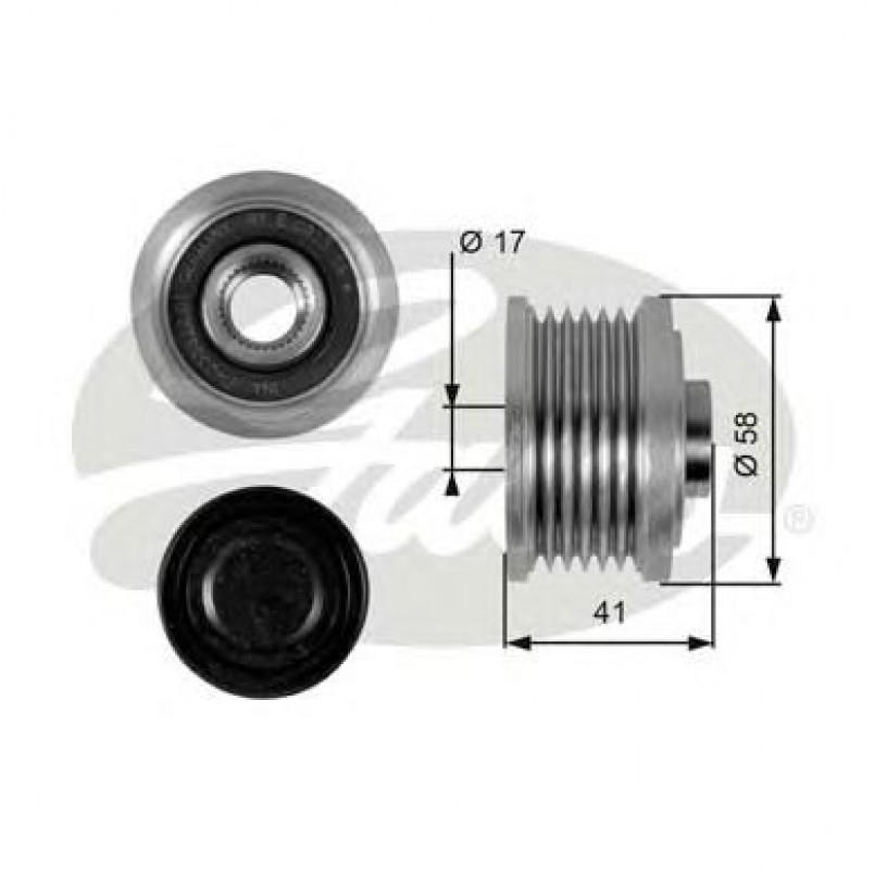 OAP7052 (7789-10051)  Шків генератора GATES OVERRUNNING PULLEY