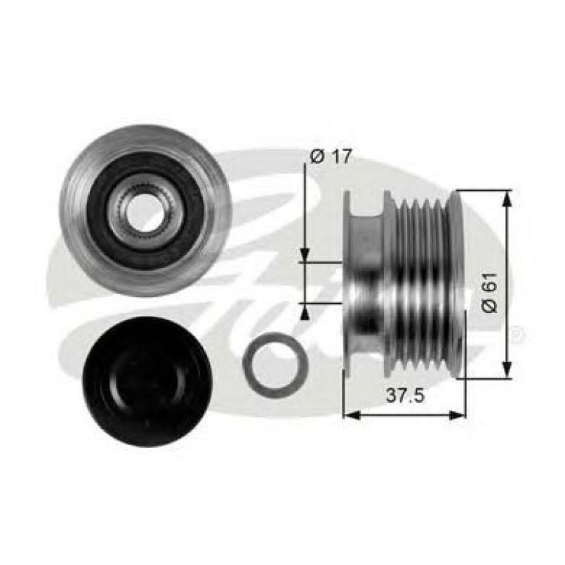 OAP7108 (7789-10053)  Шків генератора GATES OVERRUNNING PULLEY