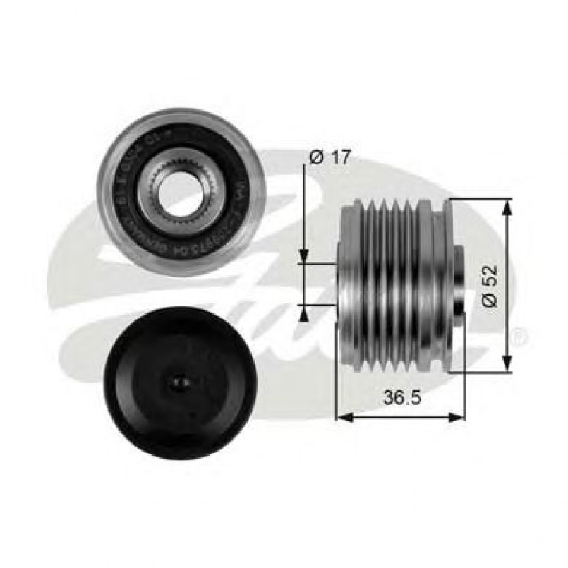 OAP7064 (7789-10056)  Шків генератора GATES OVERRUNNING PULLEY