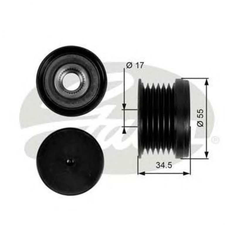 OAP7090 (7789-10059)  Шків генератора GATES OVERRUNNING PULLEY