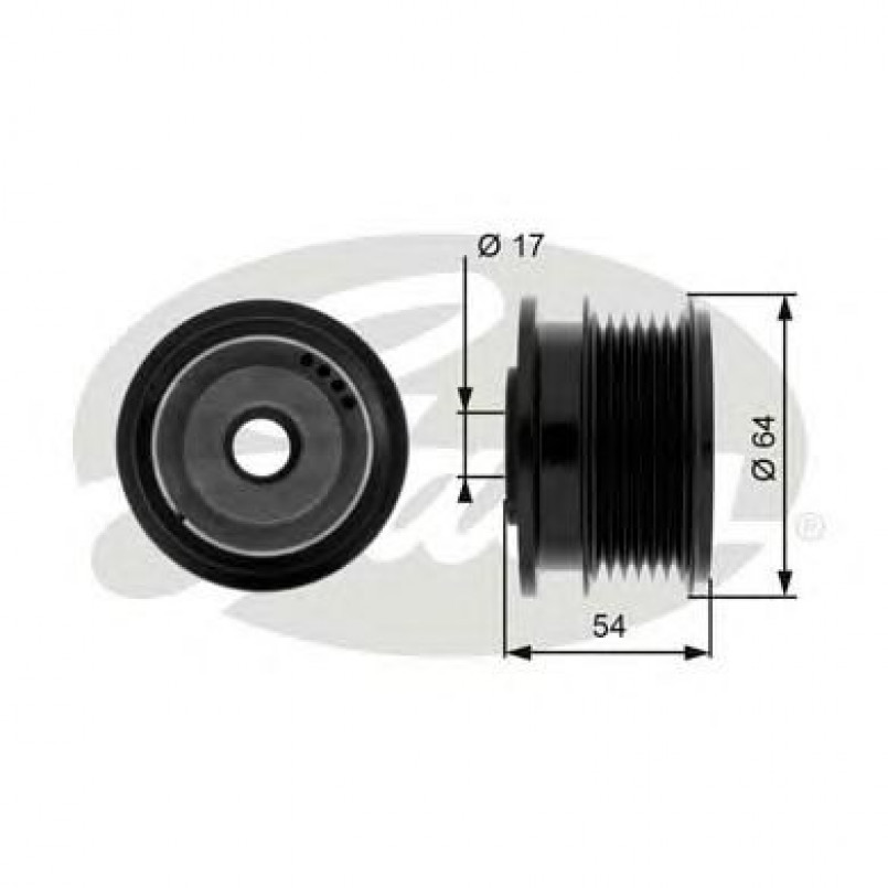 OAP7083 (7789-10076)  Шків генератора GATES OVERRUNNING PULLEY
