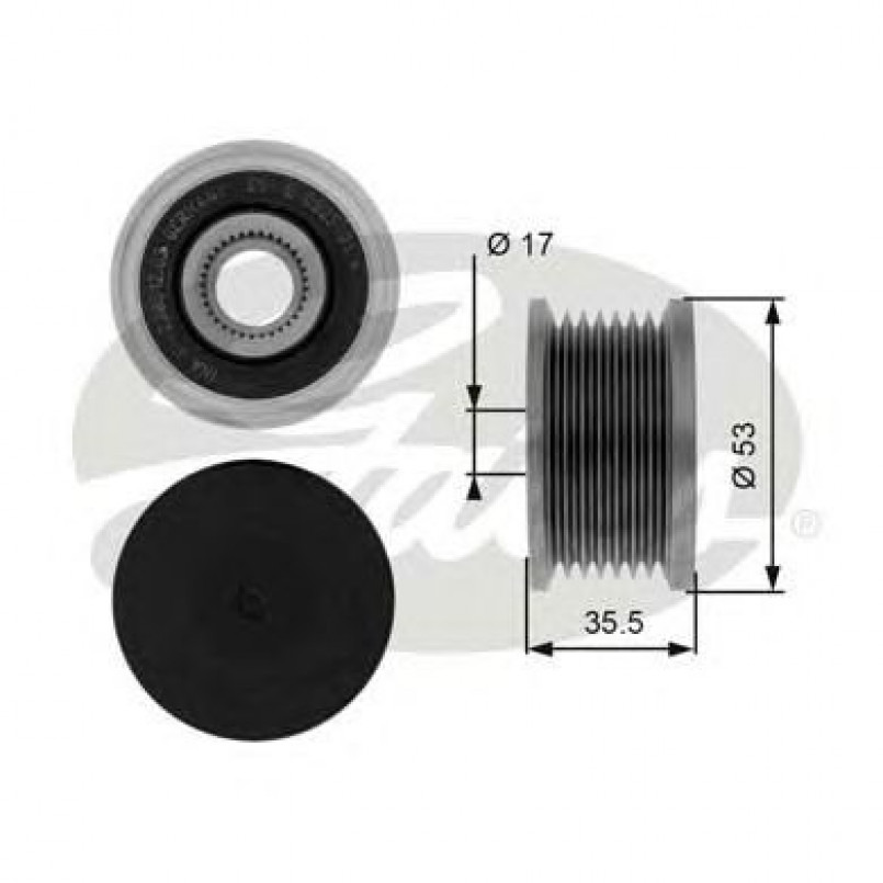 OAP7110 (7789-10082)  Шків генератора GATES OVERRUNNING PULLEY