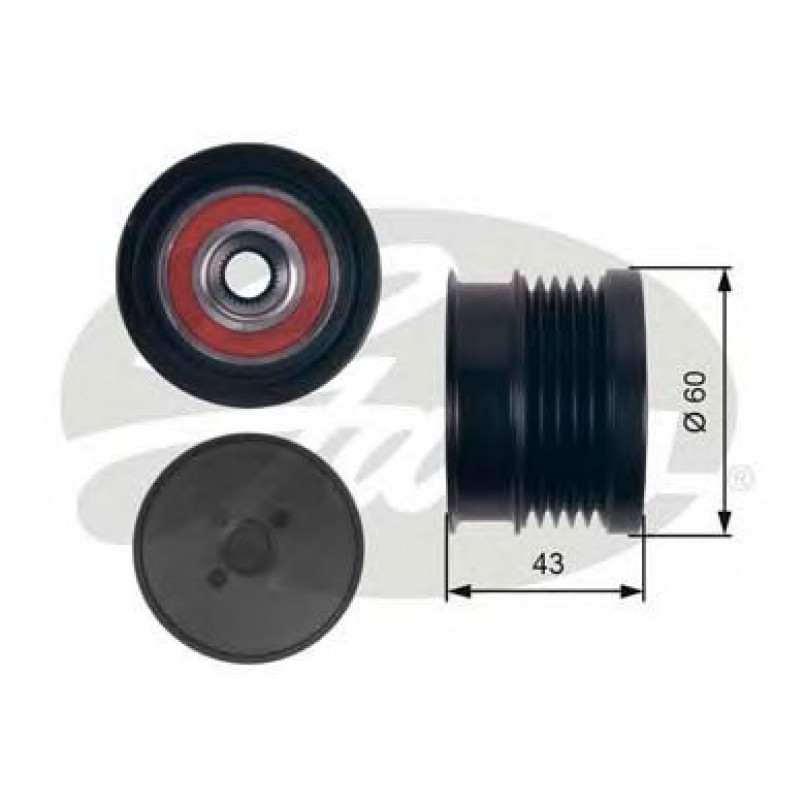OAP7134 (7789-10091)  Шків генератора GATES OVERRUNNING PULLEY