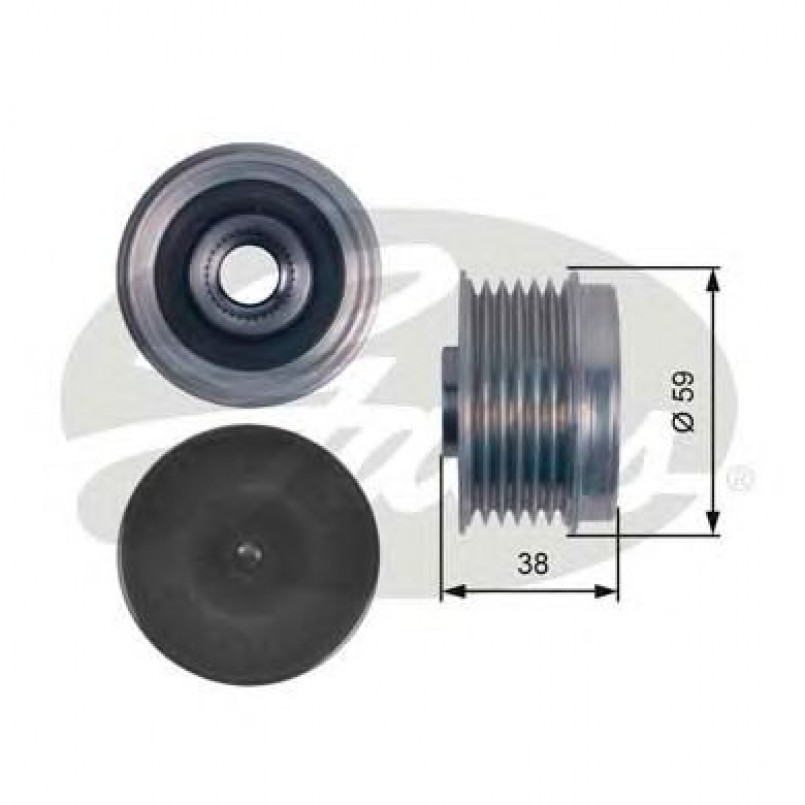 OAP7130 (7789-10105)  Шків генератора GATES OVERRUNNING PULLEY