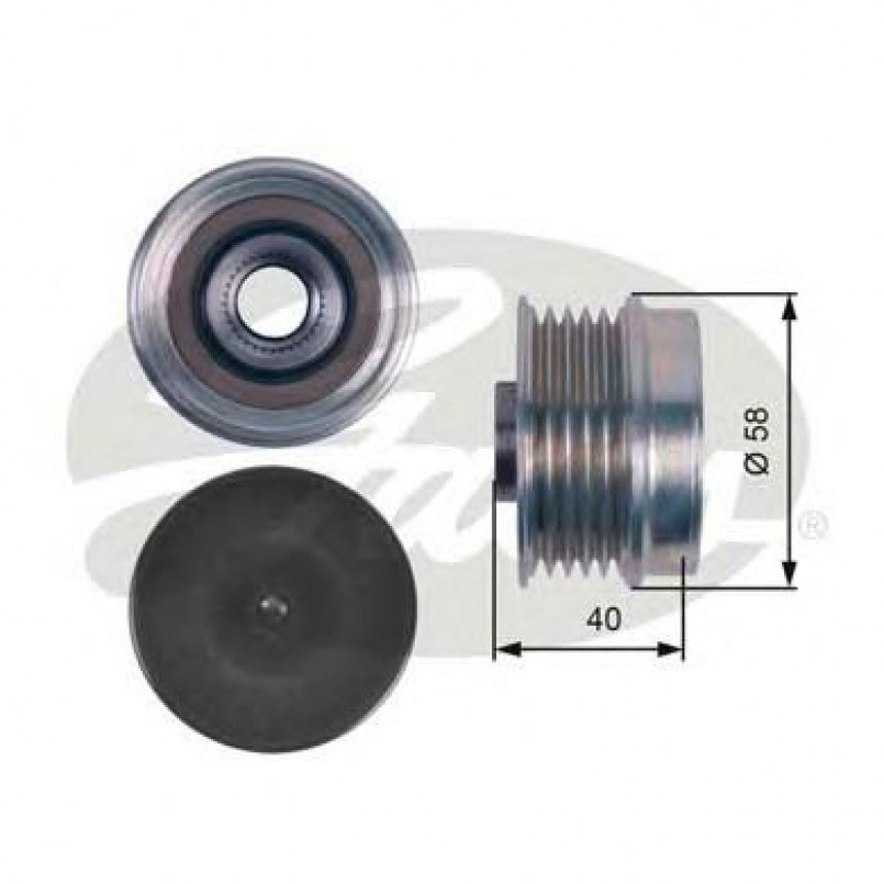 OAP7132 (7789-10107)  Шків генератора GATES OVERRUNNING PULLEY