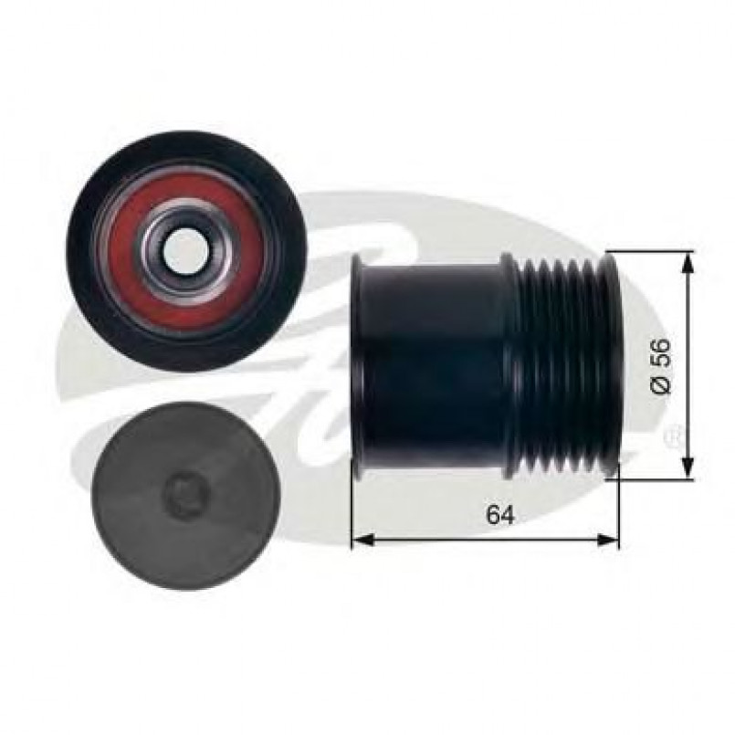 OAP7151 (7789-10123)  Шків генератора GATES OVERRUNNING PULLEY
