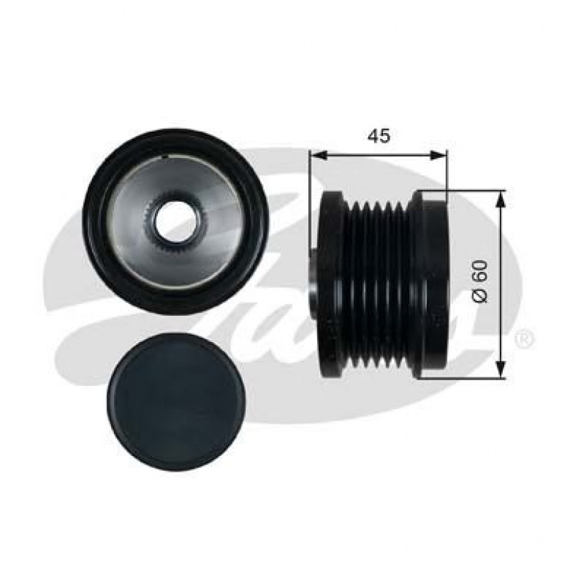 OAP7155 (7789-10155) Шків генератора GATES OVERRUNNING PULLEY