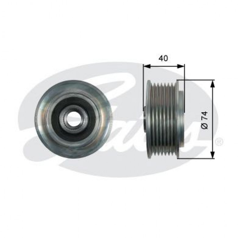 OAP7159 (7789-10159)  Шків генератора GATES OVERRUNNING PULLEY