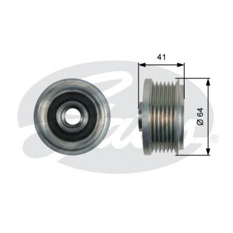 OAP7162 (7789-10162)  Шків генератора GATES OVERRUNNING PULLEY