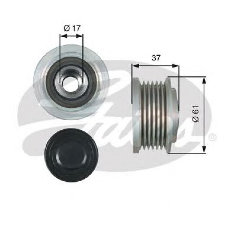 OAP7164 (7789-10164)  Шків генератора GATES OVERRUNNING PULLEY