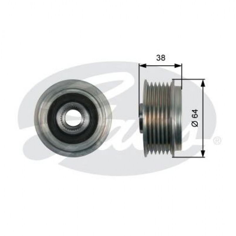 OAP7165 (7789-10165)  Шків генератора GATES OVERRUNNING PULLEY