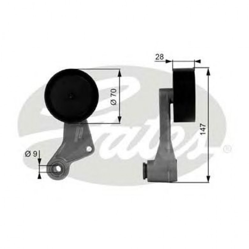 T38065 (7803-21065)  Обвідний ролик GATES DRIVEALIGN MV IDLER