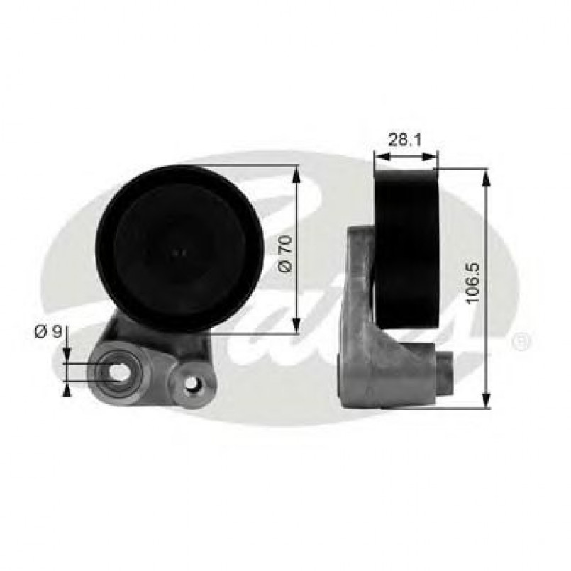 T38066 (7803-21066)  Обвідний ролик GATES DRIVEALIGN MV IDLER