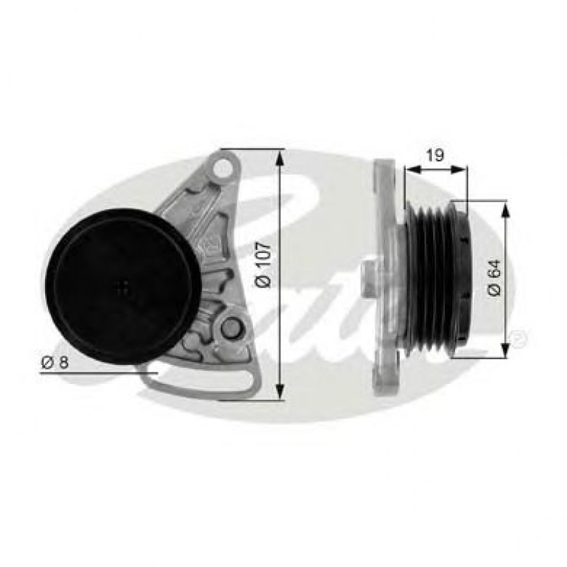 T38068 (7803-21068)  Обвідний ролик GATES DRIVEALIGN MV IDLER
