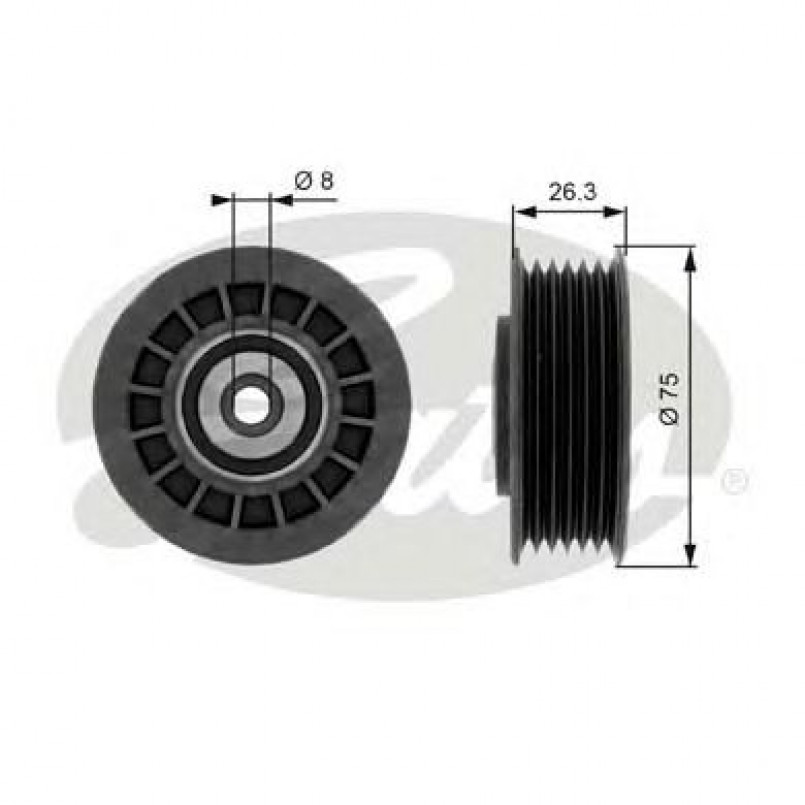T38092 (7803-21092)  Обвідний ролик GATES DRIVEALIGN MV IDLER