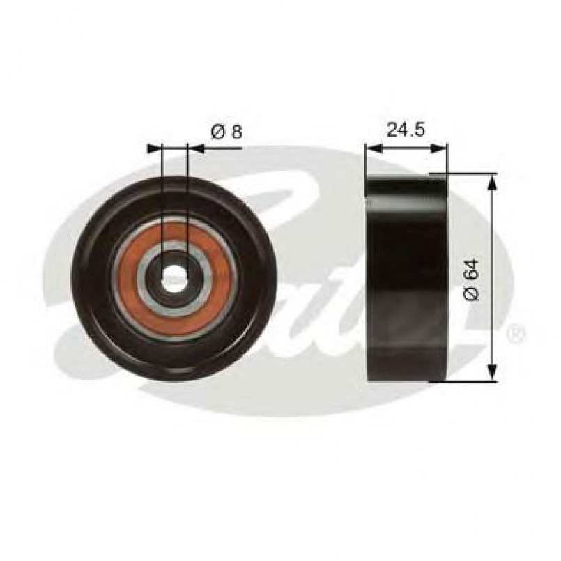 T38097 (7803-21097)  Обвідний ролик GATES DRIVEALIGN MV IDLER