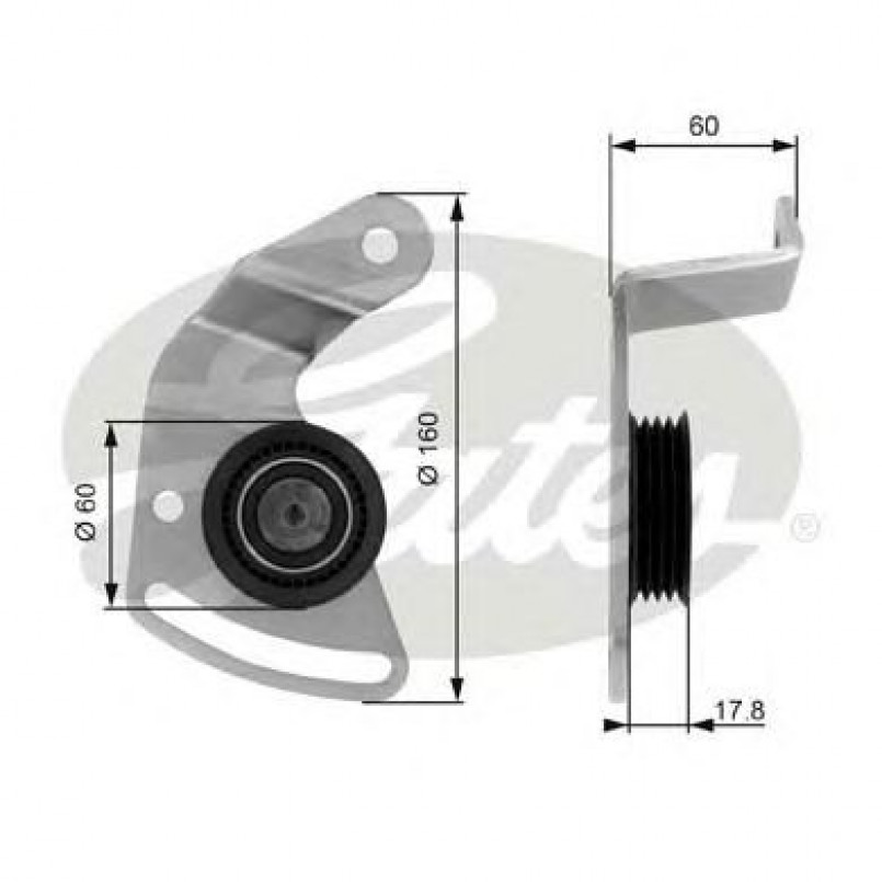 T36018 (7803-21118)  Обвідний ролик GATES DRIVEALIGN MV IDLER
