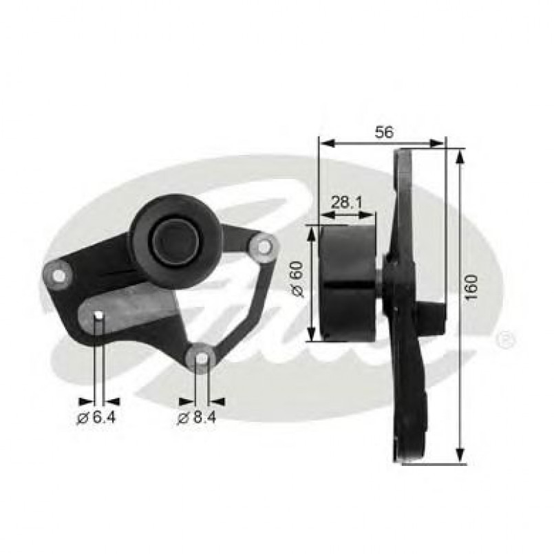 T36021 (7803-21121)  Обвідний ролик GATES DRIVEALIGN MV IDLER