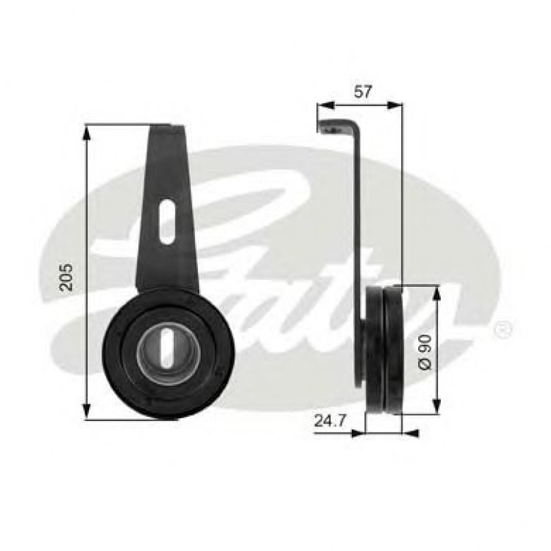 T36028 (7803-21128)  Обвідний ролик GATES DRIVEALIGN MV IDLER