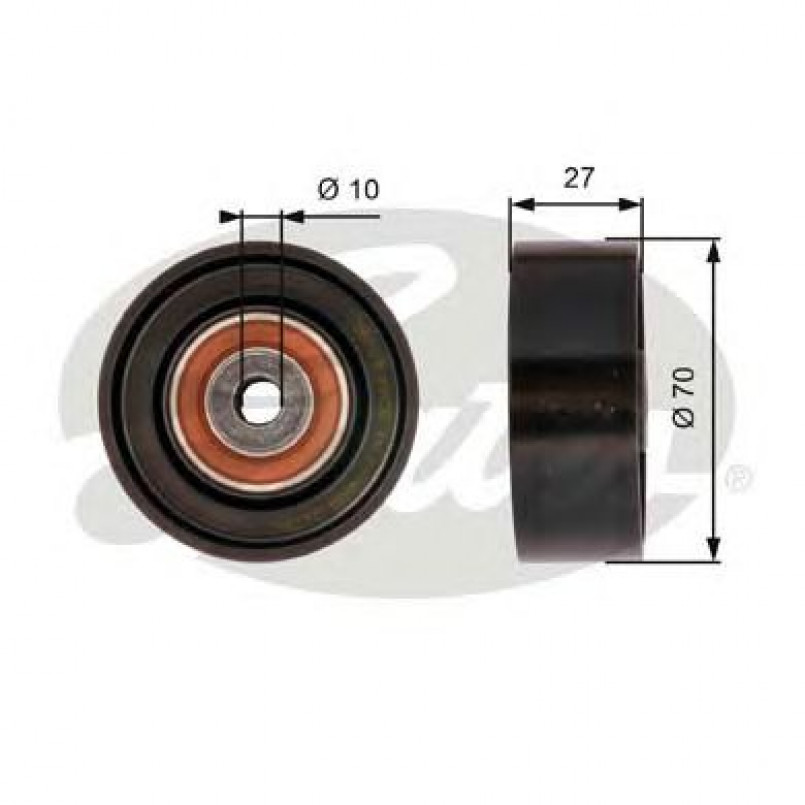 T36029 (7803-21129)  Обвідний ролик GATES DRIVEALIGN MV IDLER