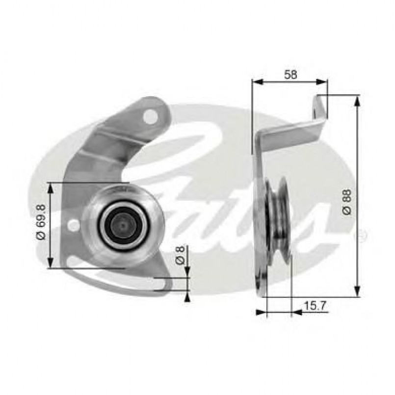 T36043 (7803-21143)  Обвідний ролик GATES DRIVEALIGN MV IDLER