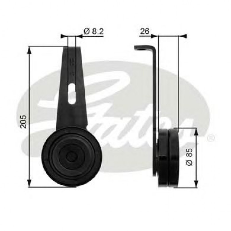 T36059 (7803-21159)  Обвідний ролик GATES DRIVEALIGN MV IDLER