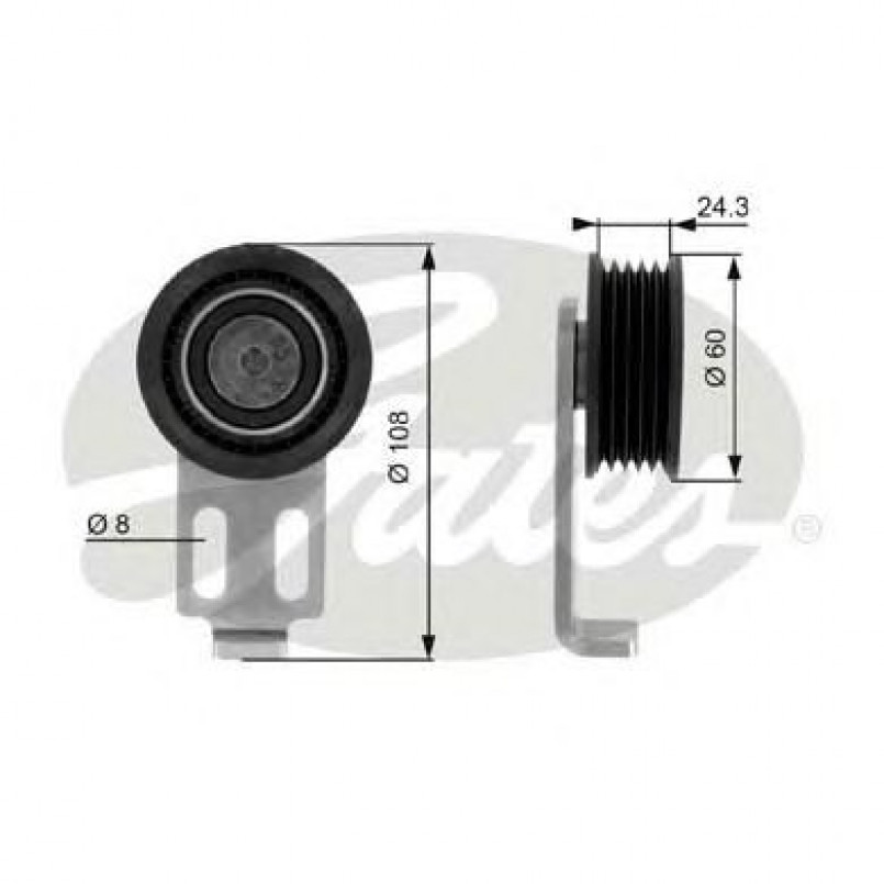 T36069  (7803-21169)  Обвідний ролик GATES DRIVEALIGN MV IDLER