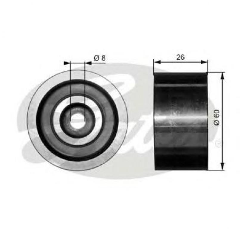 T36076 (7803-21176)  Обвідний ролик GATES DRIVEALIGN MV IDLER