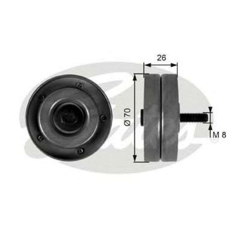 T36168 (7803-21268)  Обвідний ролик GATES DRIVEALIGN MV IDLER