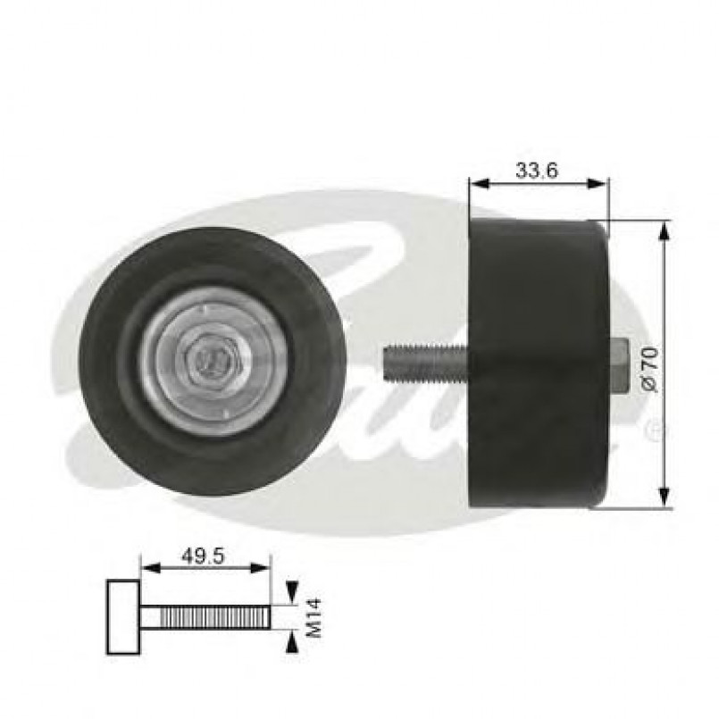 T36174 (7803-21274) Обвідний ролик GATES DRIVEALIGN MV IDLER