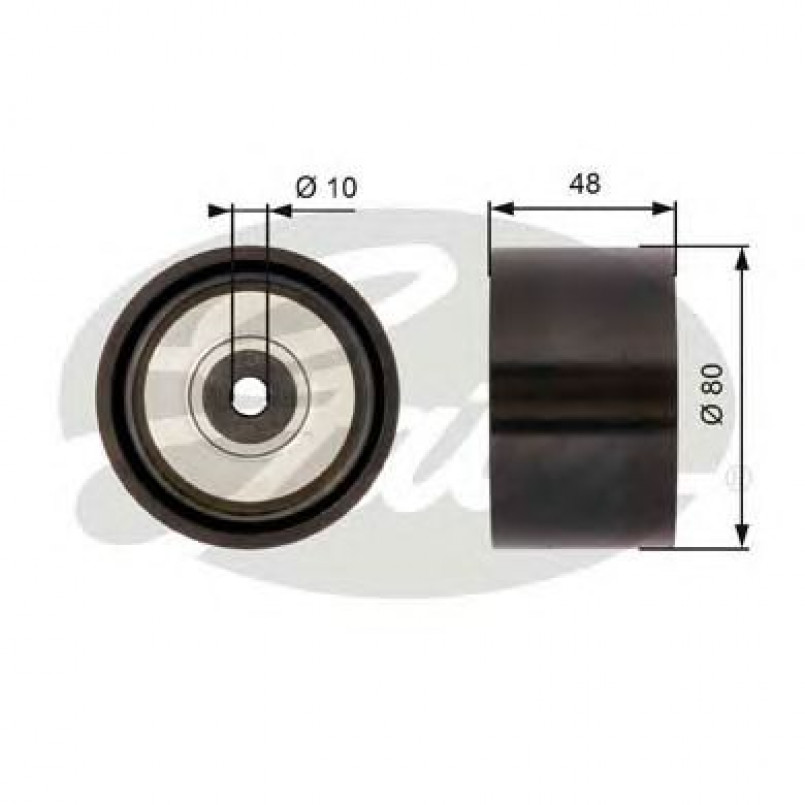 T36259 (7803-25359)  Обвідний ролик GATES EXTRA SERVICE MV IDLER