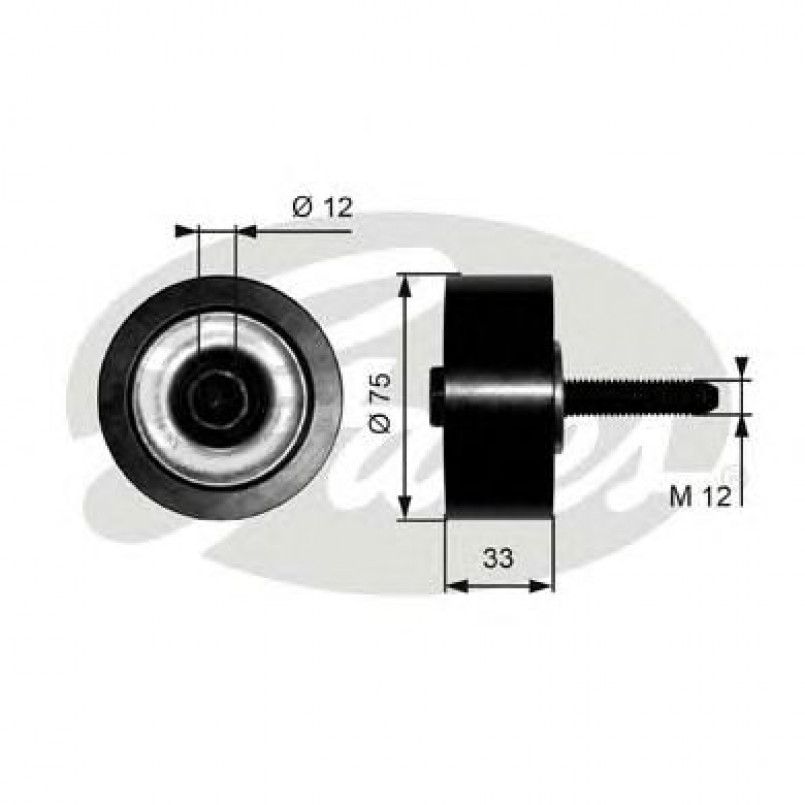 T36291 (7803-25391)  Обвідний ролик GATES EXTRA SERVICE MV IDLER