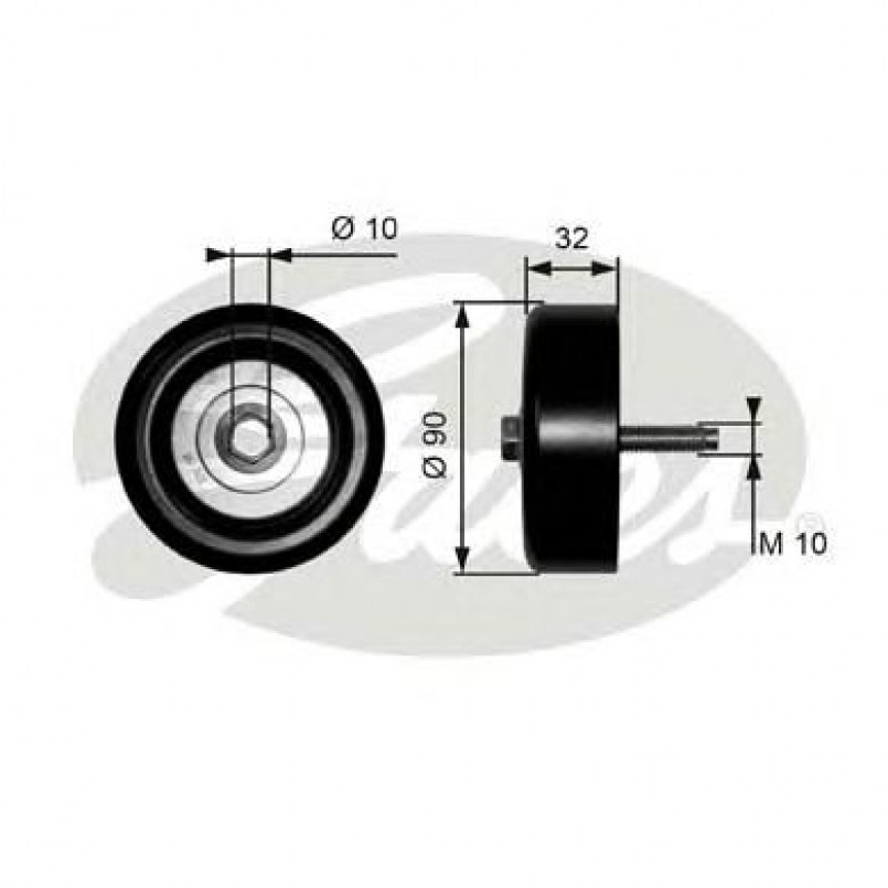 T36292 (7803-25392)  Обвідний ролик GATES EXTRA SERVICE MV IDLER