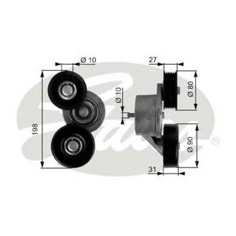 T38167 (7808-21067)  Механізм натягу ременя GATES DRIVEALIGN MV TENS