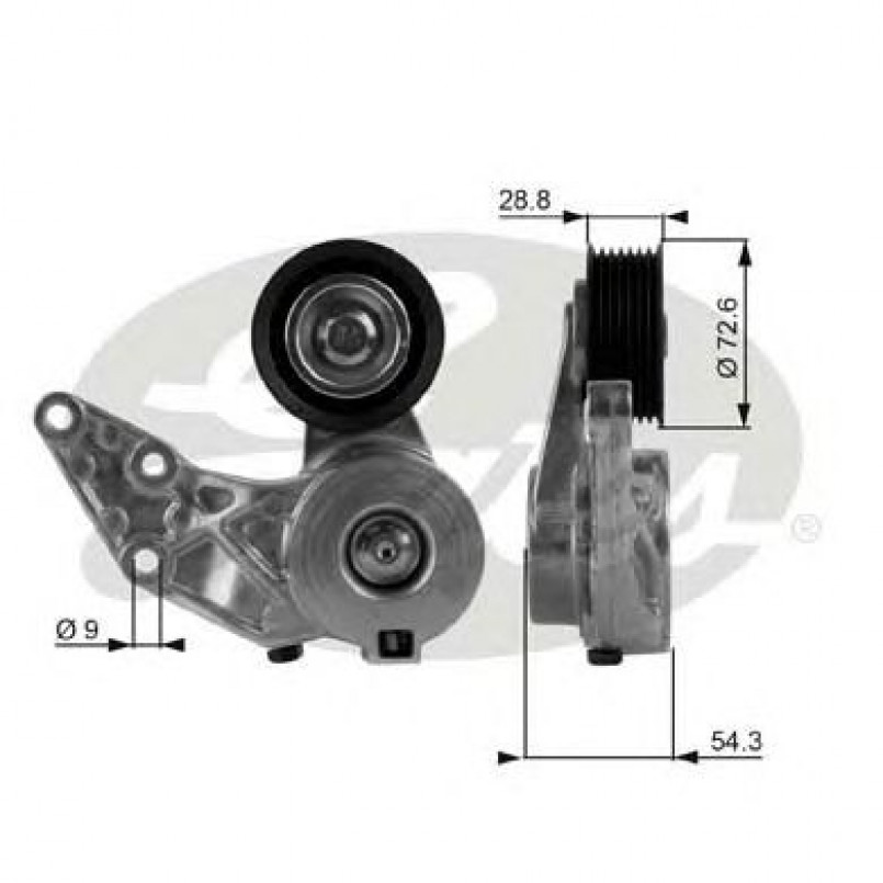 T38208 (7808-21108)  Механізм натягу ременя GATES DRIVEALIGN MV TENS