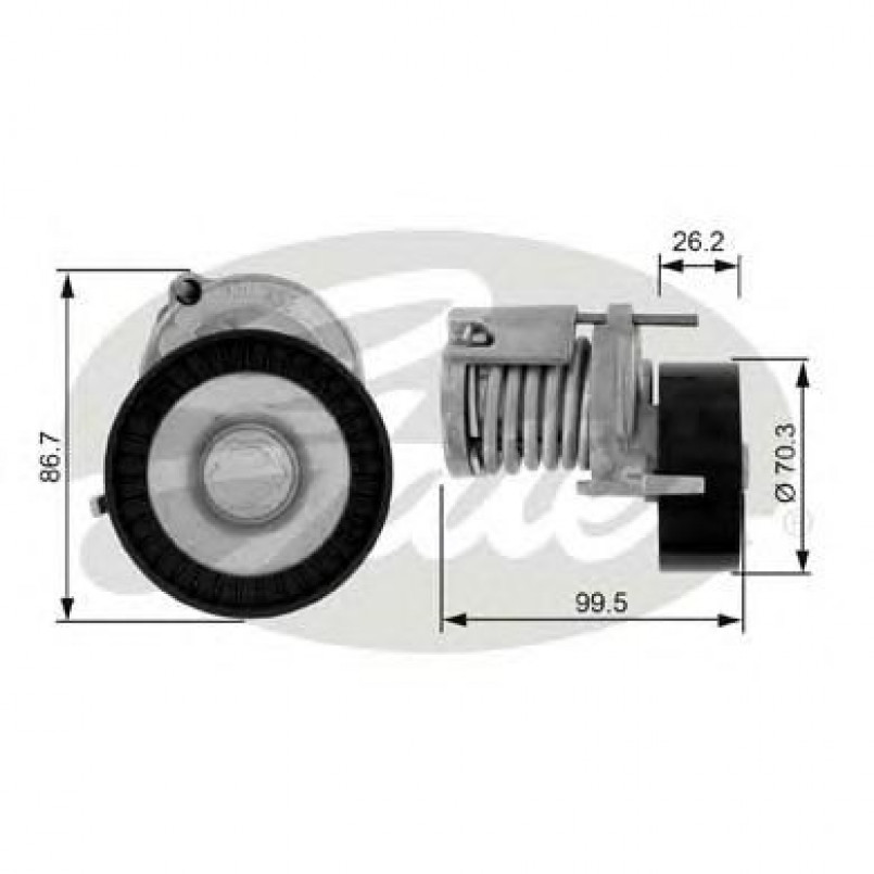 T38214 (7808-21114)  Натяжний ролик ременя GATES DRIVEALIGN MV TENS