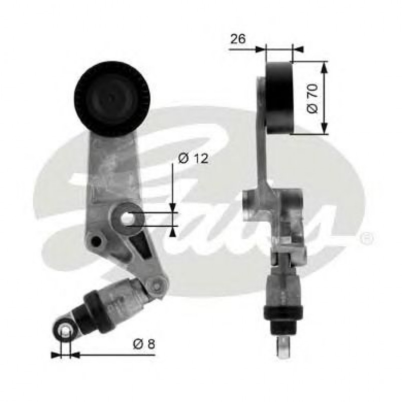 T38286 (7808-21186)  Механізм натягу ременя GATES DRIVEALIGN MV TENS