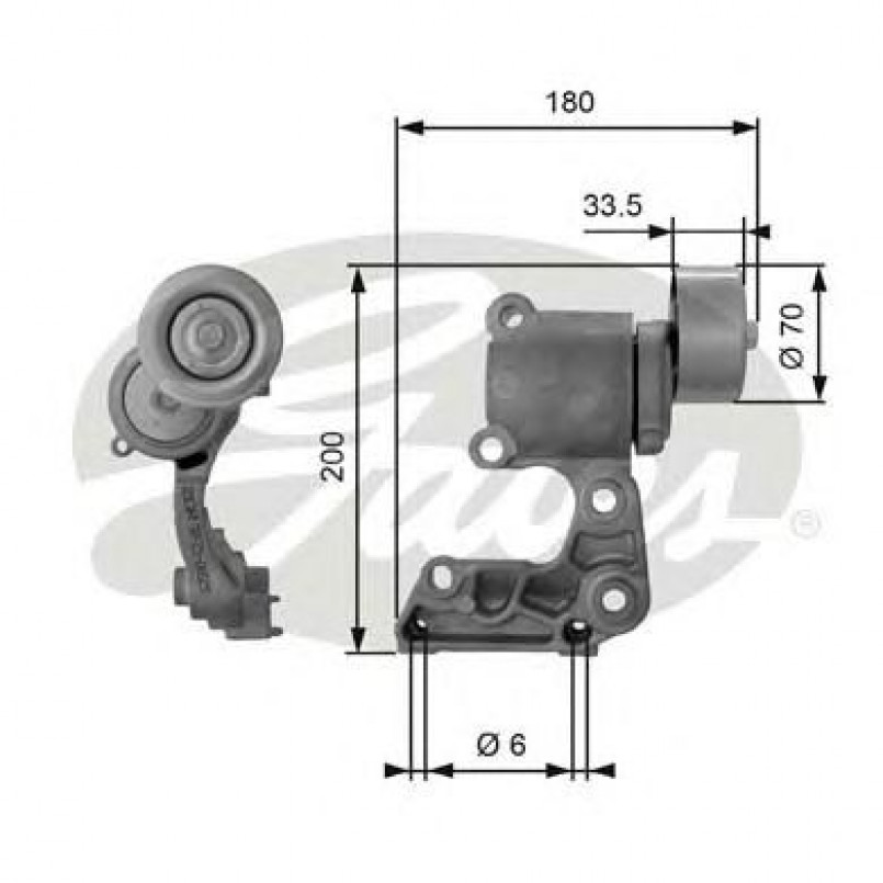 T38410 (7808-21310)  Механізм натягу ременя GATES DRIVEALIGN MV TENS
