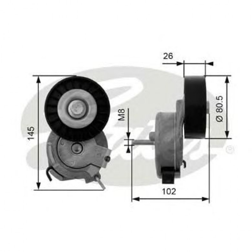T38473 (7808-21373)  Механізм натягу ременя GATES DRIVEALIGN MV TENS
