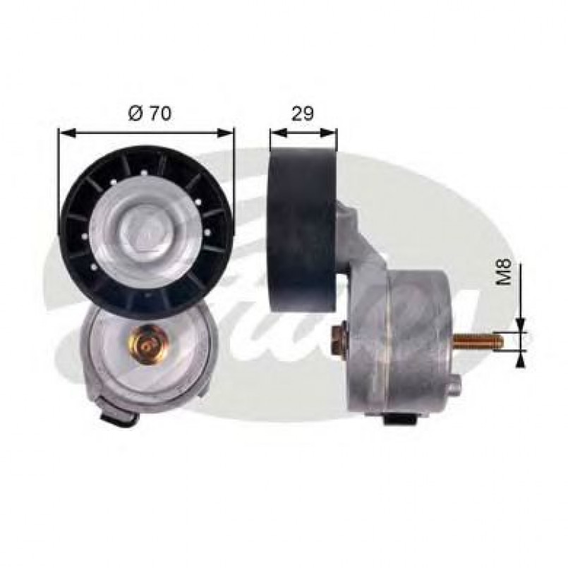 T39139 (7808-21539)  Обвідний ролик GATES DRIVEALIGN MV IDLER