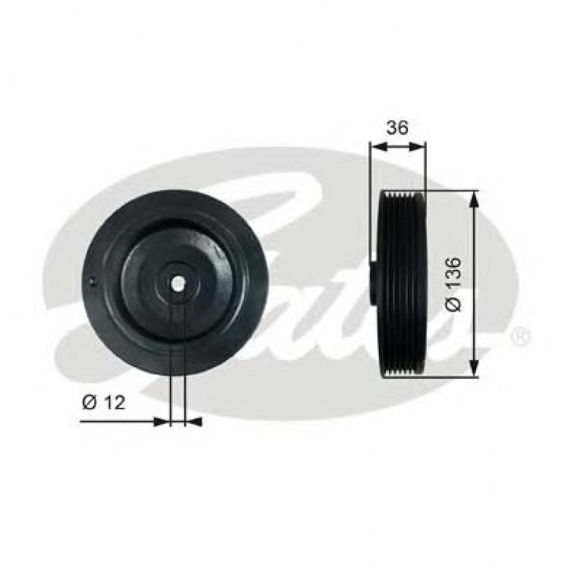 TVD1010 (7845-10015)  Шків колінчастого валу (демпфер) GATES DRIVEALIGN DAMPER