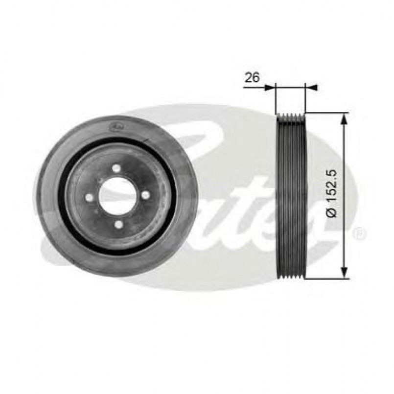 TVD1011 (7845-10016)  Шків колінчастого валу (демпфер) GATES DRIVEALIGN DAMPER