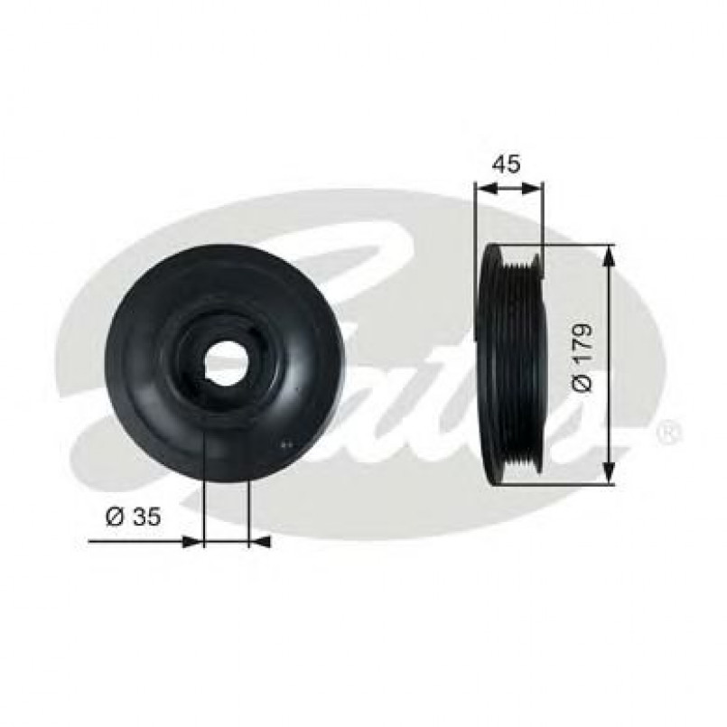 TVD1012 (7845-10017)  Шків колінчастого валу (демпфер) GATES DRIVEALIGN DAMPER