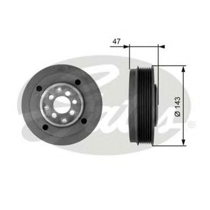TVD1014 (7845-10019)  Шків колінчастого валу (демпфер) GATES DRIVEALIGN DAMPER