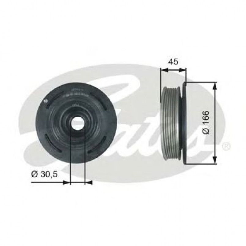TVD1041 (7845-10021)  Шків колінчастого валу (демпфер) GATES DRIVEALIGN DAMPER