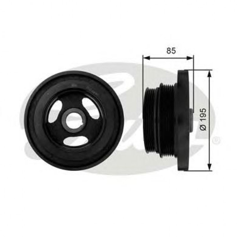 TVD1046 (7845-10026)  Шків колінчастого валу (демпфер) GATES DRIVEALIGN DAMPER