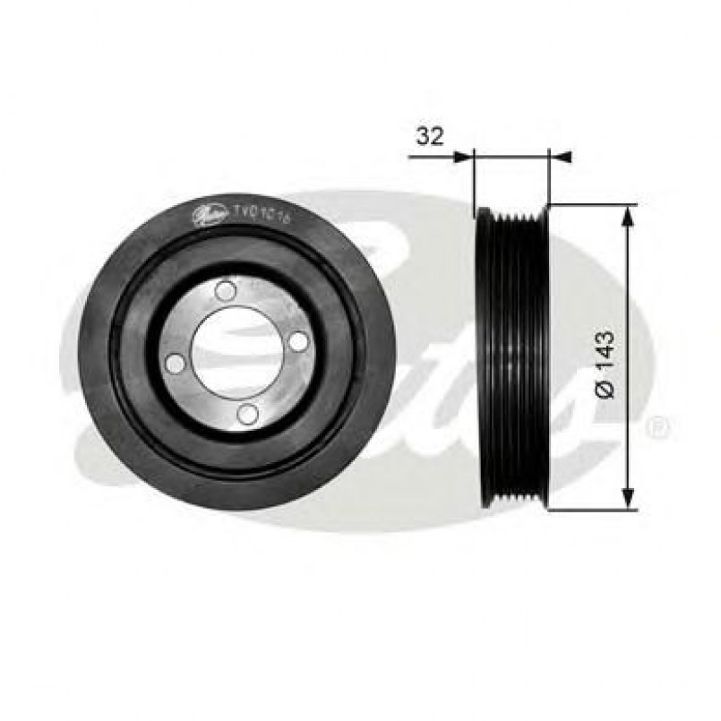 TVD1016 (7845-10028)  Шків колінчастого валу (демпфер) GATES DRIVEALIGN DAMPER