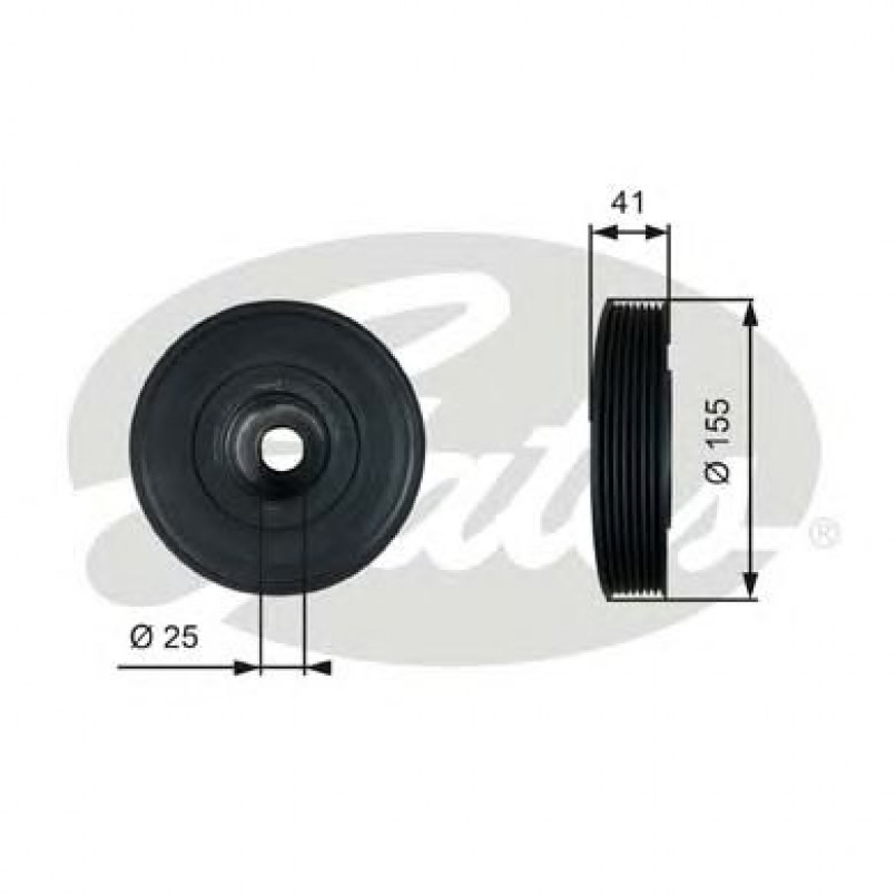 TVD1017 (7845-10029)  Шків колінчастого валу (демпфер) GATES DRIVEALIGN DAMPER
