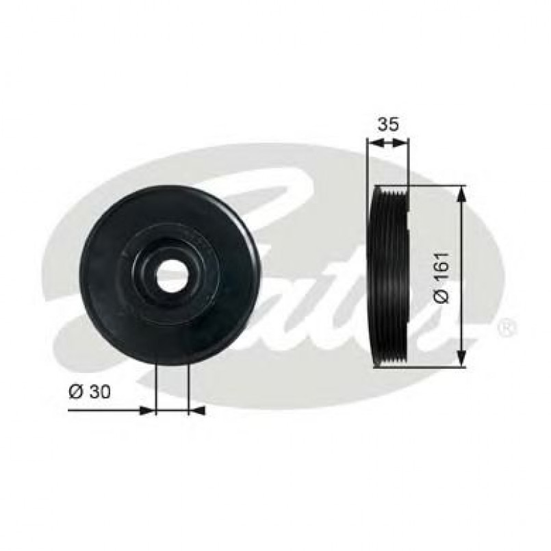 TVD1025 (7845-10037)  Шків колінчастого валу (демпфер) GATES DRIVEALIGN DAMPER
